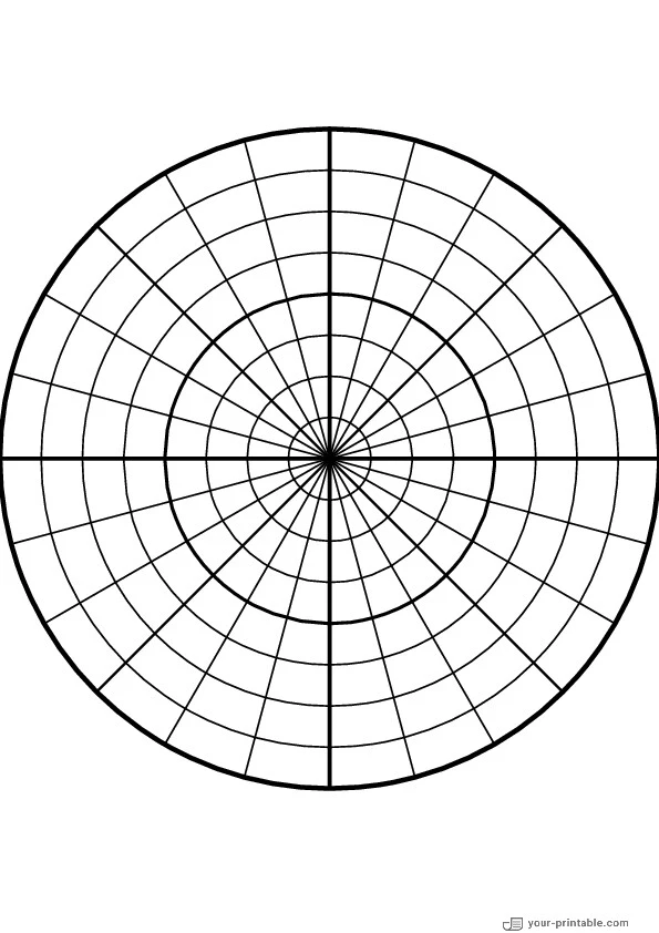 Blank Polar Graph Paper black - 10073713