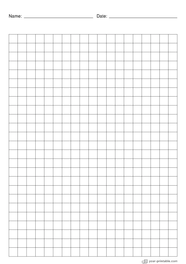 Centimeter Grid Paper black With Name and Date - 10071866