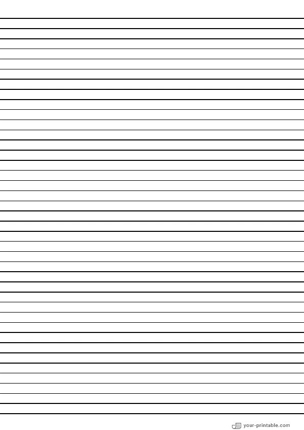 College Ruled Lined Paper Black 7mm - 10070979