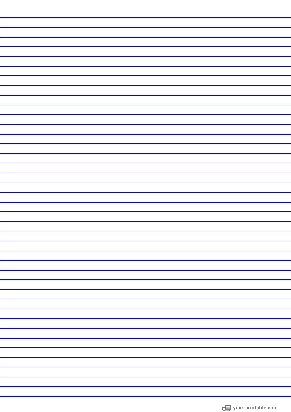 College Ruled Lined Paper Blue 7mm - 10070978