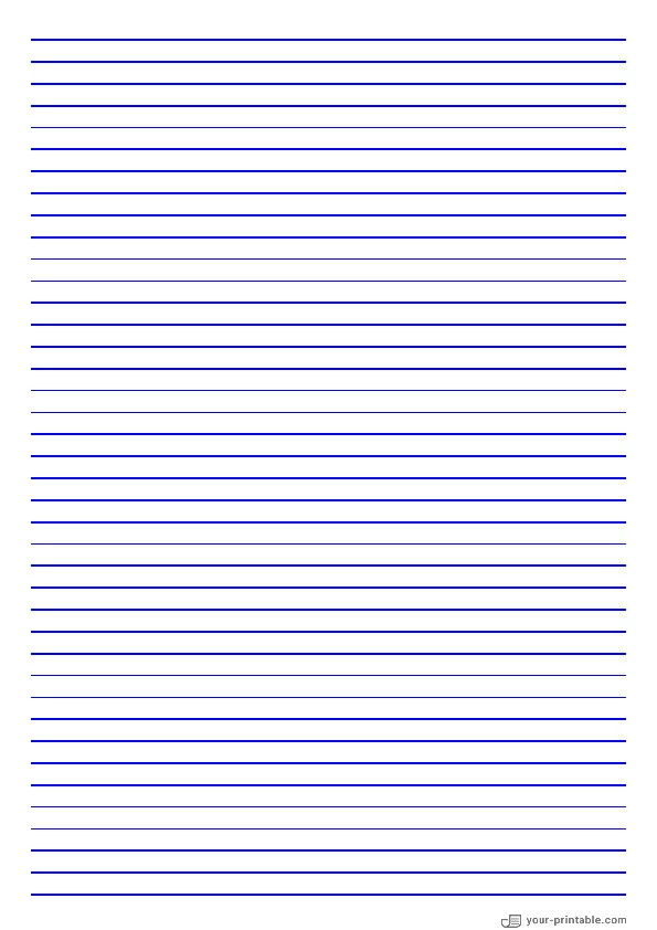 College Ruled Notebook Paper Blue 7 mm - 10071006