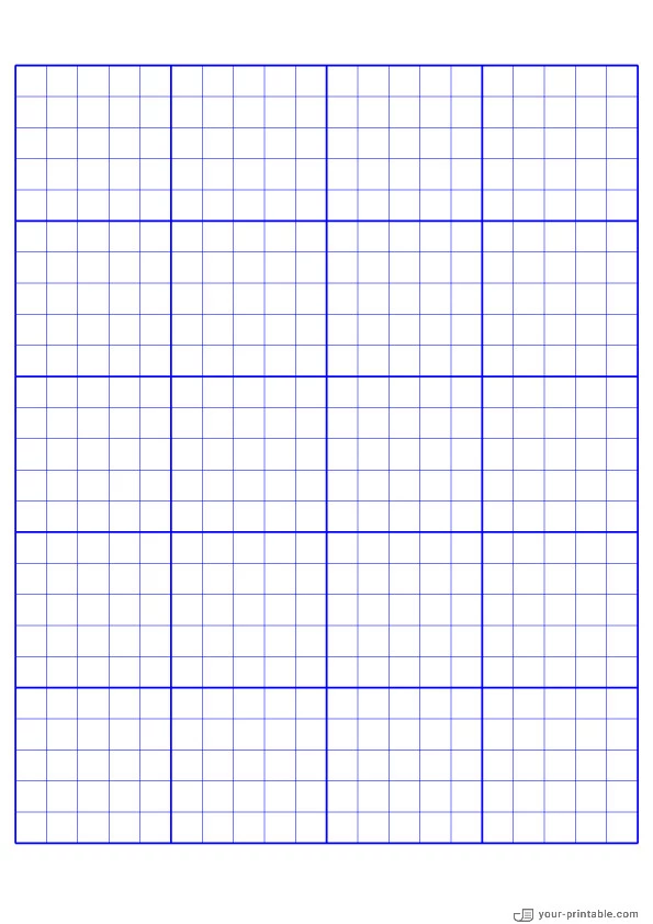 Full Page 1 cm Graph Paper blue - 10071923