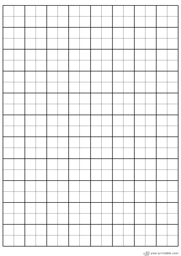 Full Page Graph Paper black 1/2 inch - 10071926