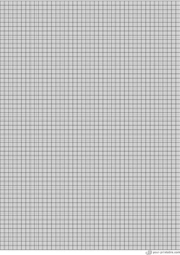 Full Page Graph Paper black one mm - 10071942