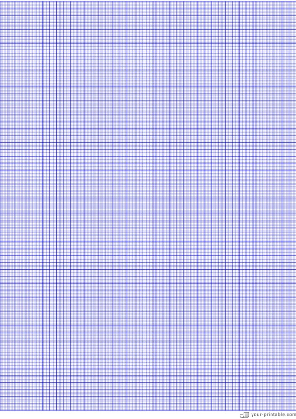 Full Page Graph Paper blue 1 mm - 10071939