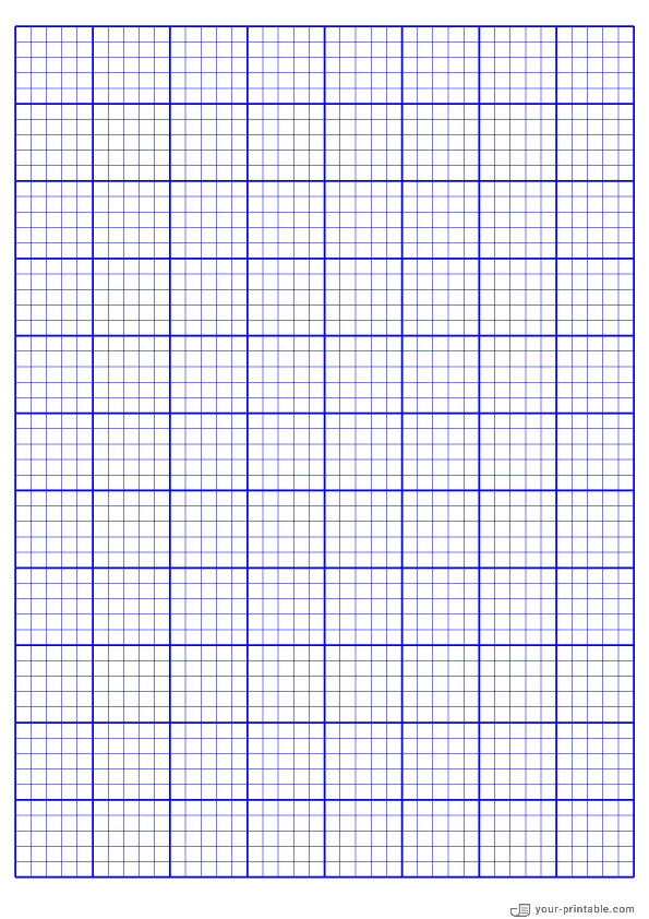 Full Page Graph Paper blue 5 mm - 10071935