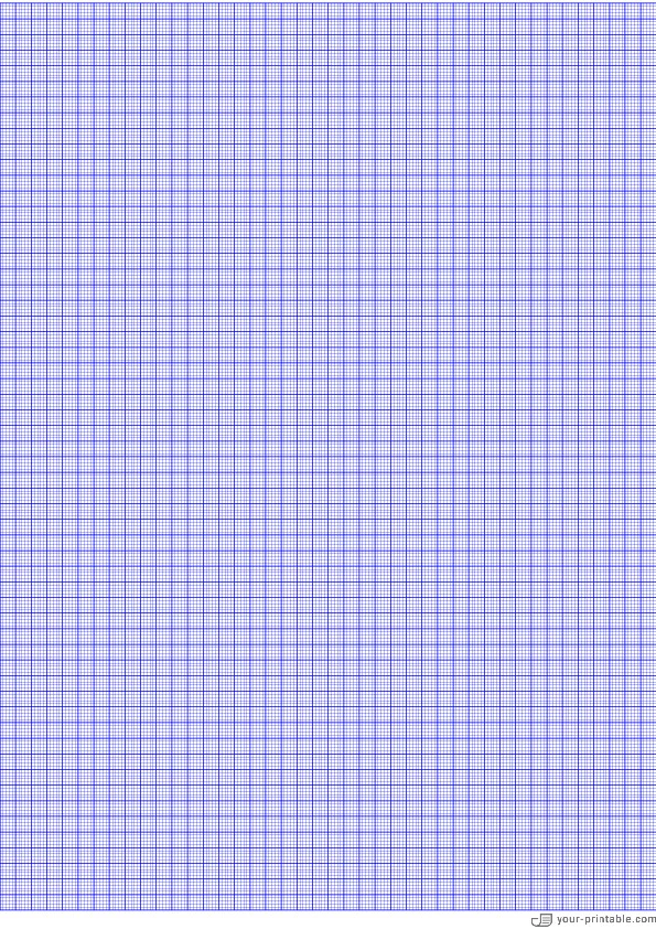 Full Page Graph Paper blue one mm - 10071943
