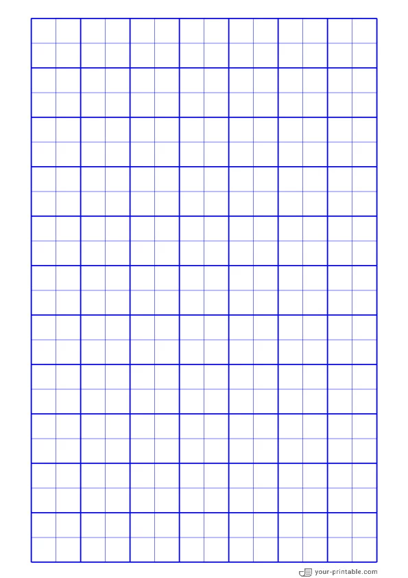 Graph Paper blue 1/2 inch - 10071925