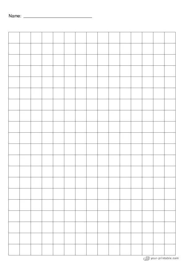 Grid Paper black 1/2 inch With Name - 10071872