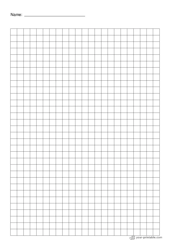 Grid Paper black 8 mm With Name - 10071880