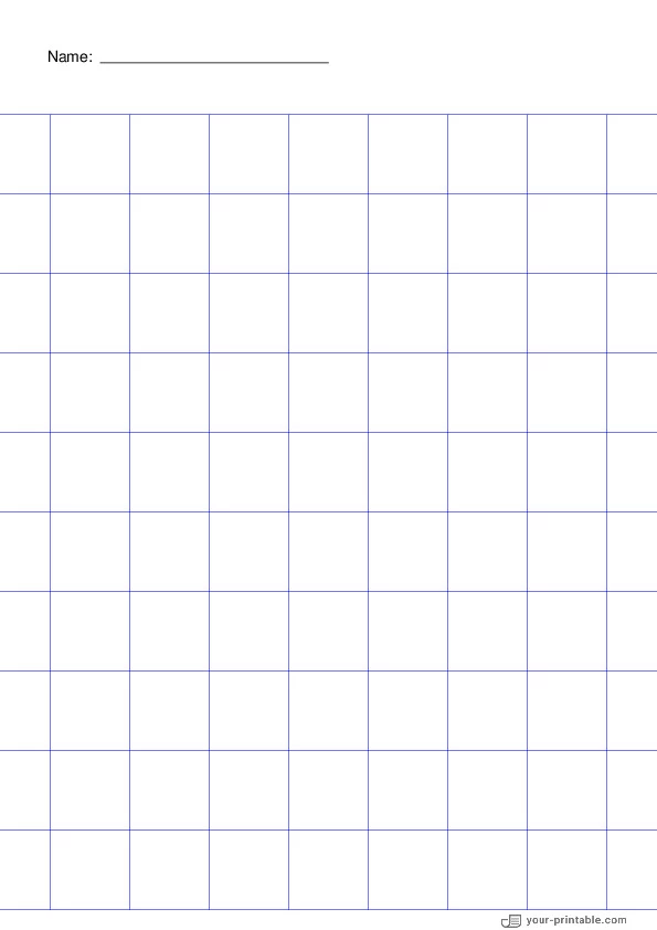 Grid Paper blue 1 inch With Name - 10071897