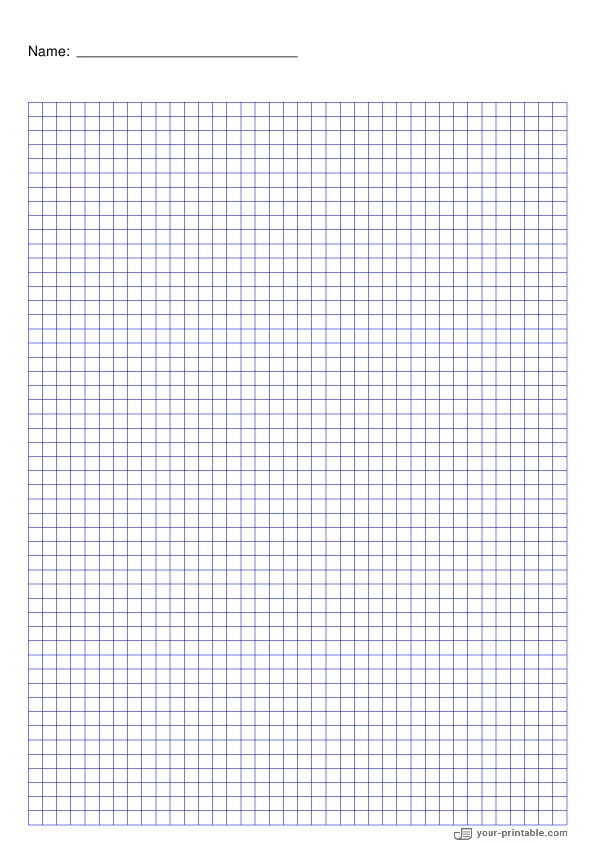 Grid Paper blue 5mm With Name - 10071905