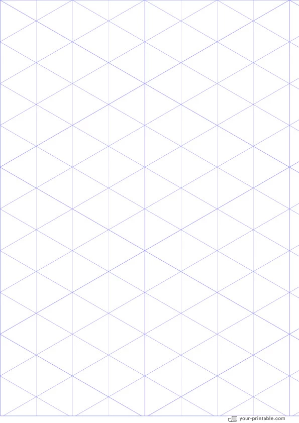 Isometric Graph Paper blue 1 inch - 10073760