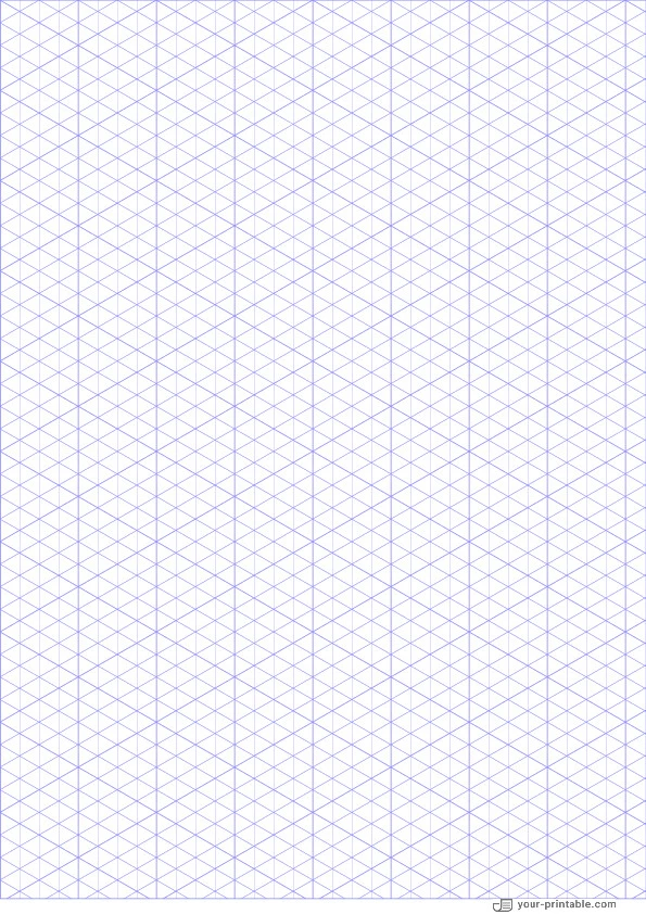 Isometric Graph Paper blue 1/4 inch - 10073754