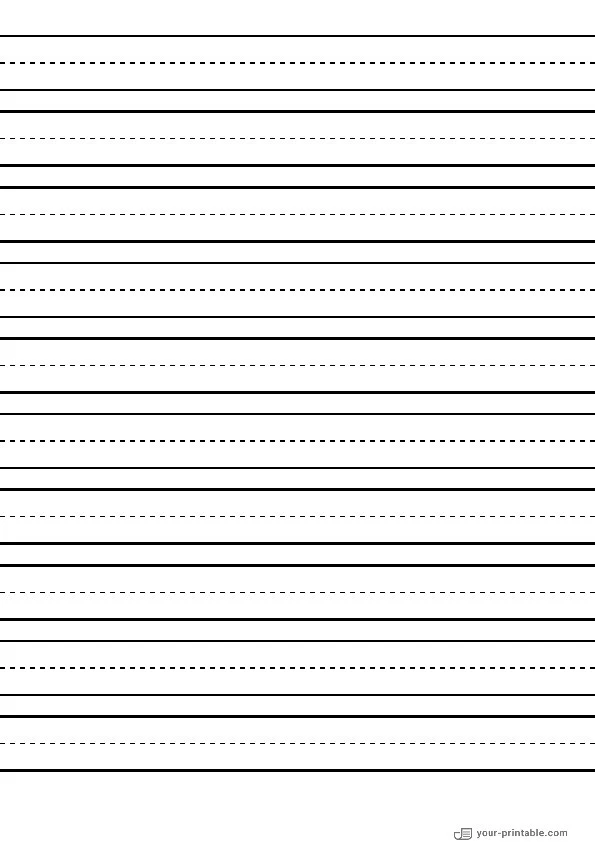 Papel rayado para 2do grado Negro de 3/4 pulgada con línea punteada - 10070769