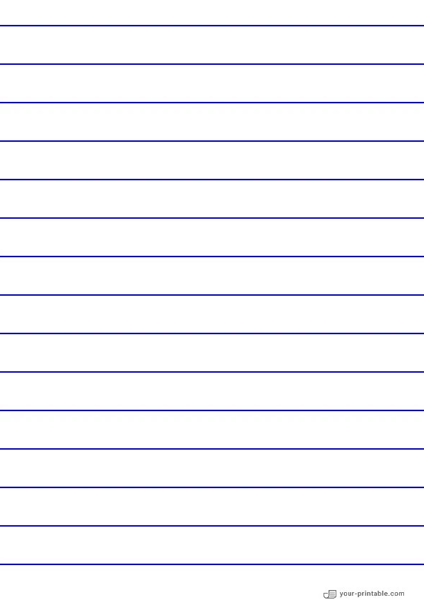 Papel rayado para 2do grado Azul 3/4 pulgadas para niños - 10070784