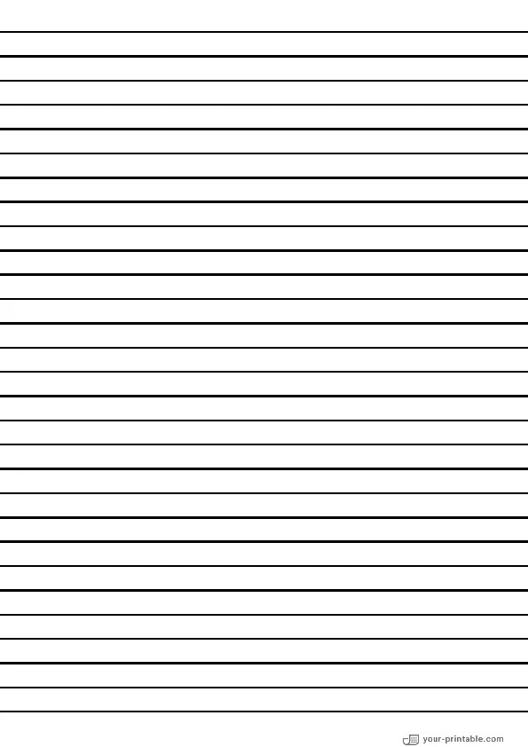 Lined Paper for 3rd Grade Black 3/8 inch for kids - 10070875