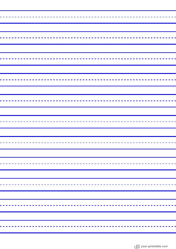 Linienpapier für die erste Klasse Blau 15 mm - 10070744
