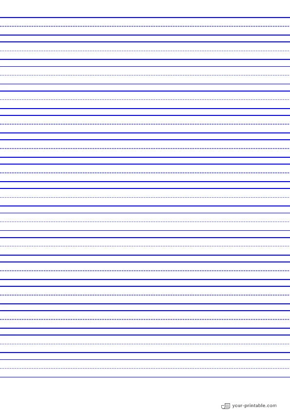Lined Paper for Kindergarten Blue 12.7 mm - 10070718