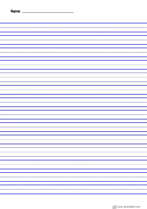 Papel forrado para Kindergarten Azul 12.7 mm con Nombre - 10070722