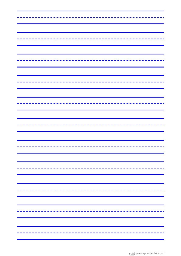 Lined Paper for Kindergarten Blue 15 mm - 10070730
