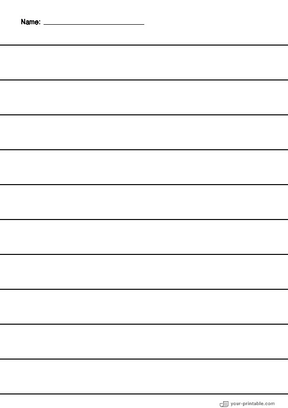 Papel cuadriculado para preescolar con nombre negro de 1 pulgada para niños - 10070675