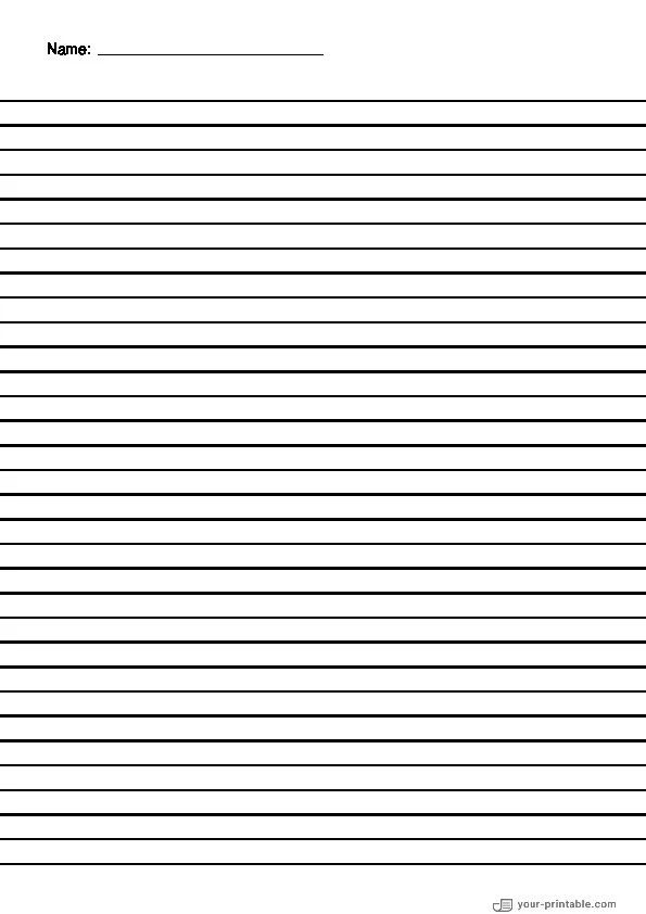 Papel rayado para preescolar con nombre negro 8mm para niños - 10070683