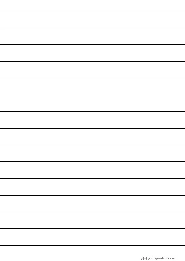 Lined Paper for Second Grade Black 3/4 inch - 10070781