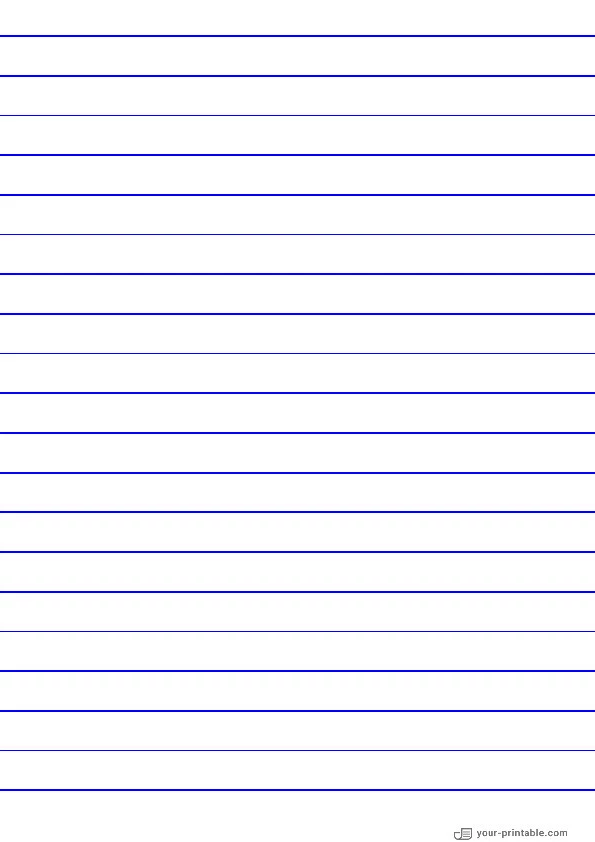 Lined Paper for Third Grade Blue 14 mm - 10070952