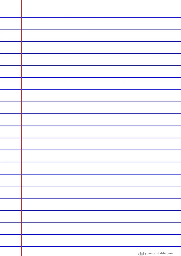 Papel rayado para tercer grado Azul 14 mm con margen - 10070954