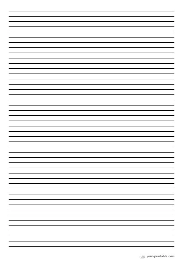 Narrow Ruled Notebook Paper Black 6 mm - 10071013