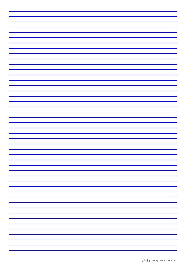 Narrow Ruled Notebook Paper Blue 6 mm - 10071012