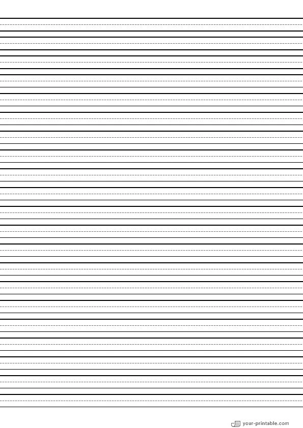 Wide Ruled Lined Paper Black 8.7 mm With Dotted Line - 10070961