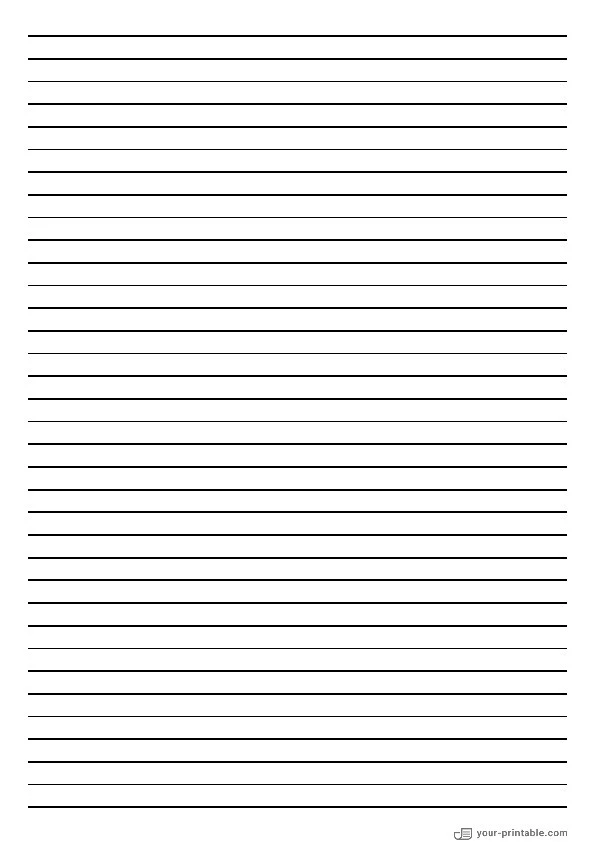 Wide Ruled Notebook Paper Black 8 mm - 10070997