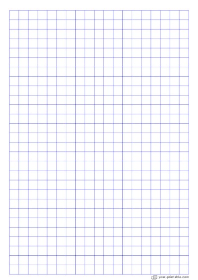1 cm Grid blue Paper Template