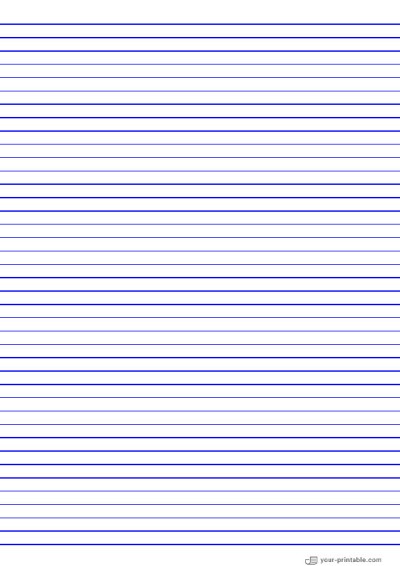 College Ruled Lined Paper Blue 7mm Template