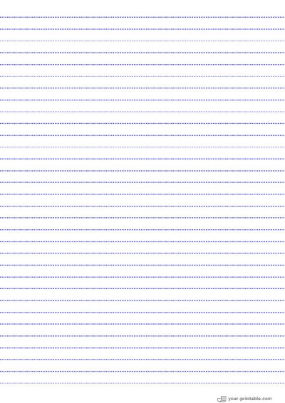 Dotted Lined Paper Blue 8.7 mm Template