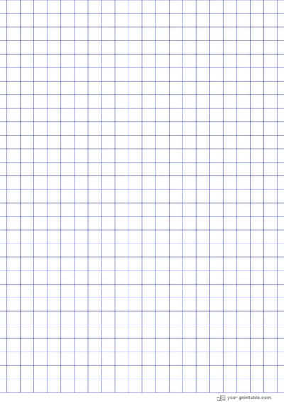 Full Page 1 cm Grid Paper blue Template