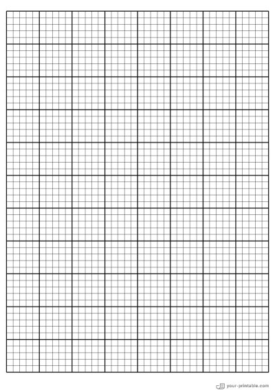Full Page Graph Paper black 5 mm Template