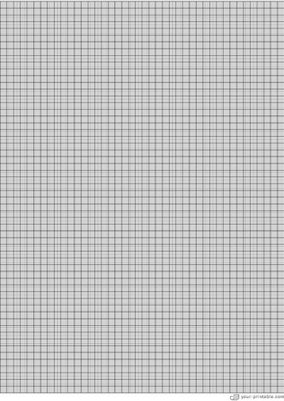 Full Page Graph Paper black one mm Template