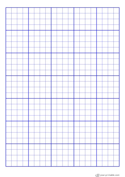 Full Page Graph Paper blue 3/8 inch Template