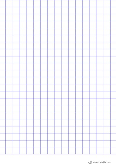Papel cuadriculado de página completa azul 1/2 pulgada Plantilla