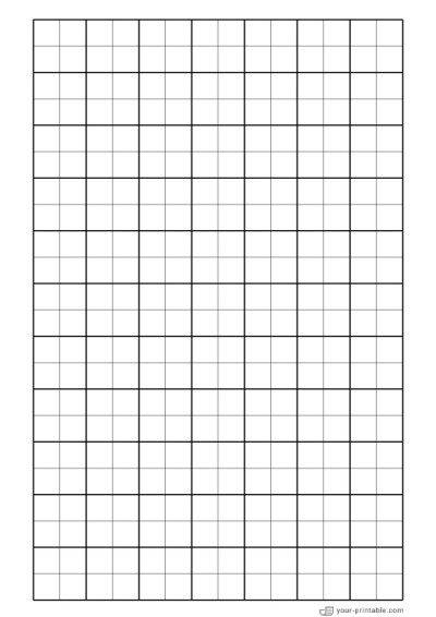 Graph Paper black 1/2 inch Template