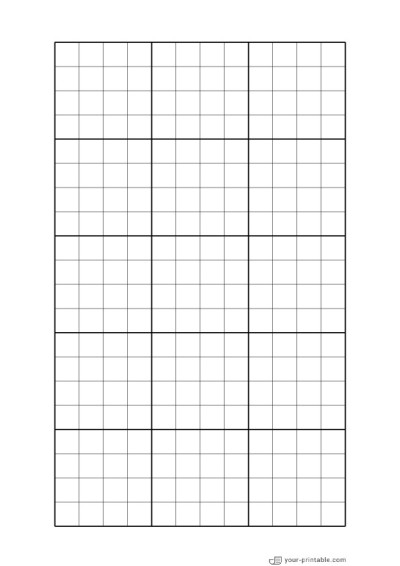 Papel cuadriculado negro de 1/4 de pulgada Plantilla