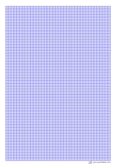 Graph Paper blue one mm Template