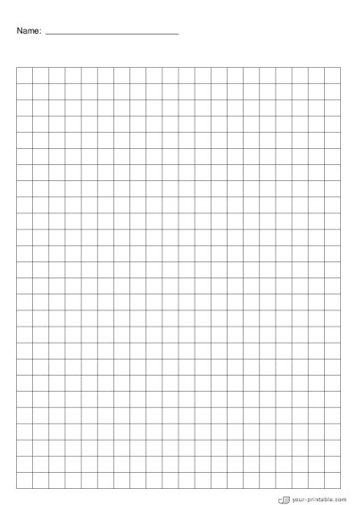 Grid Paper black 3/8 inch With Name | your-printable.com