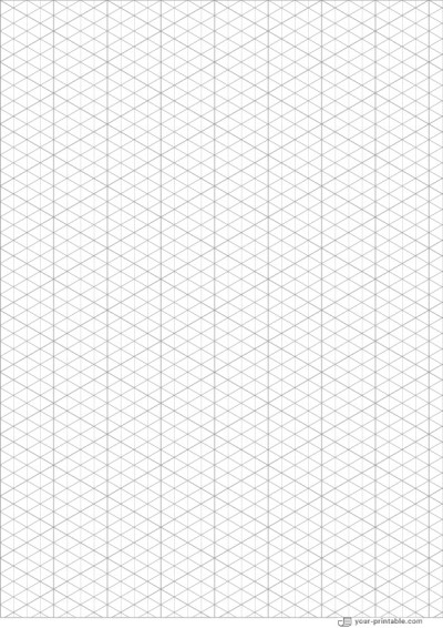 Isometric Graph Paper black 1/4 inch Template