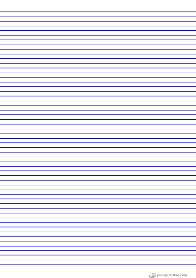 Lined Paper Blue 5 mm Template