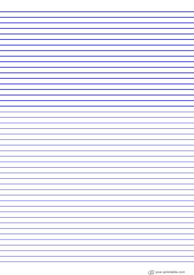 Lined Paper Blue 6 mm Template