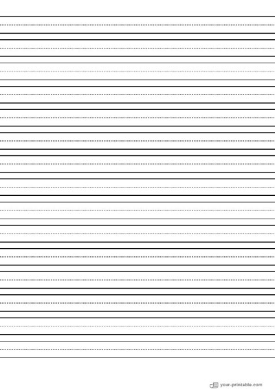 Linienpapier für den Kindergarten Schwarz 12,7 mm Vorlage